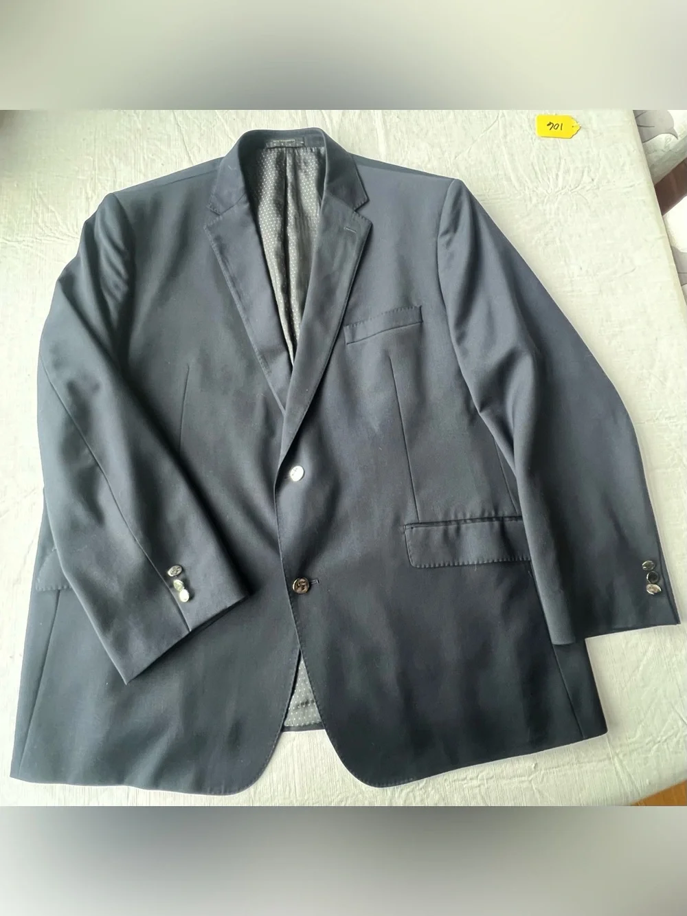 Logan’s of Lexington Men's Classic Navy Blazer - Tailored Two-Button Jacket -50R